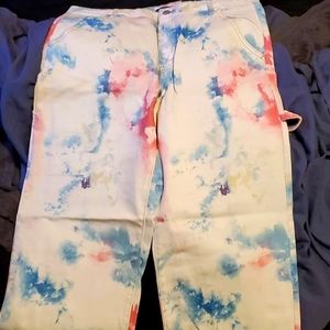 Tie Dye High rise Utility pants